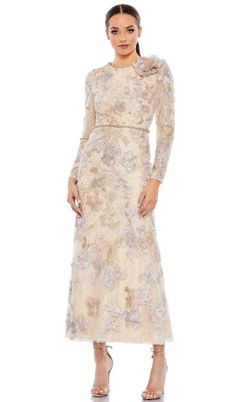 Flirty Floral Long Sleeves DressMac Duggal 11329 - Long Sleeve Dress