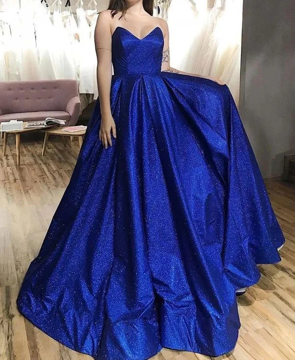 prom dresses for tall girlsSparkly Royal Blue Prom Dresses gh2473