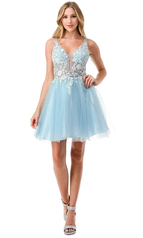 chiffon party dressesAspeed Design S2724 - A-Line Homecoming Dress