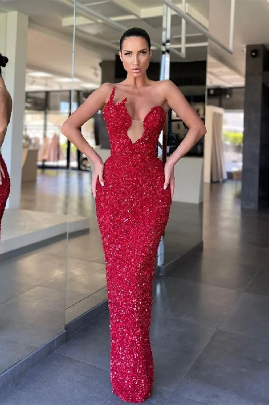 floral prom dressesAsymmetrical Mermaid Off-the-shoulder Sequined Floor-length Open Back Prom Dress gh2508