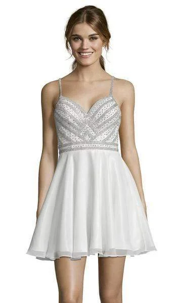 Sleeveless Dress With PeplumAlyce Paris - 4150 Sleeveless Sweetheart Cocktail Dress