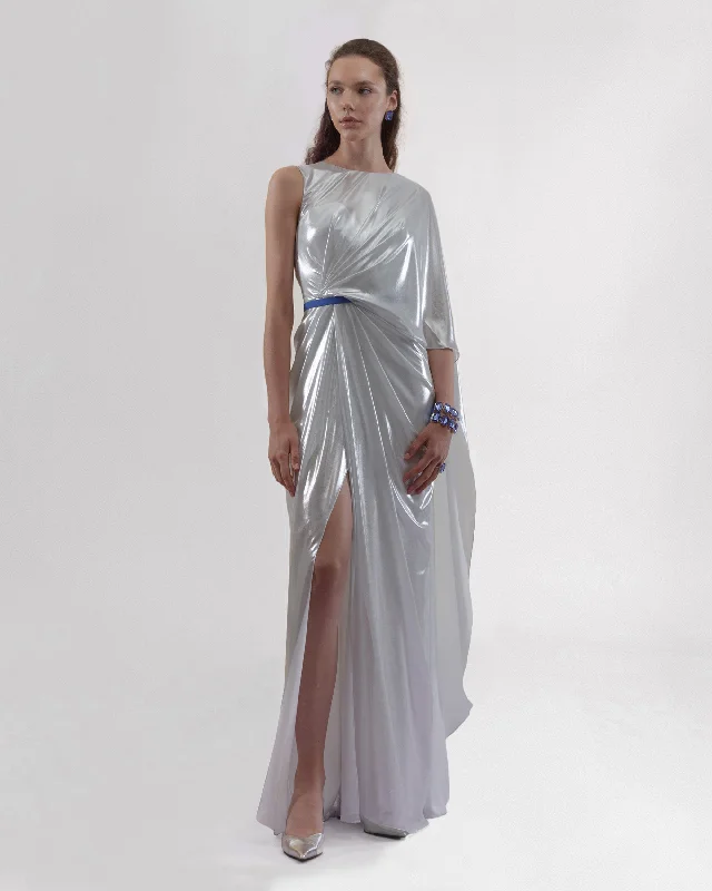 maxi dresses for all seasons and occasionsAsymmetrical Pleated Long Dress