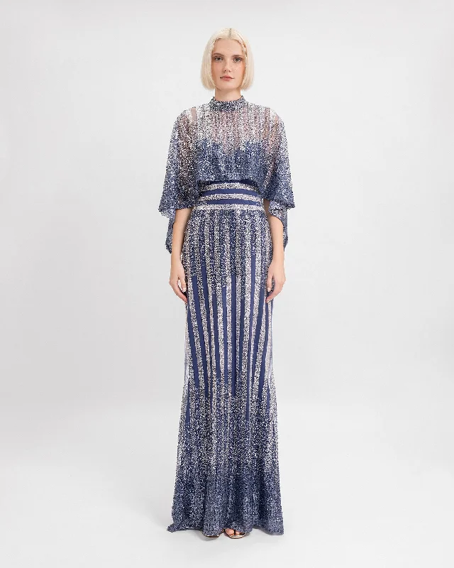 maxi dresses for semi-formal eventsLong Beaded Sequins Dress