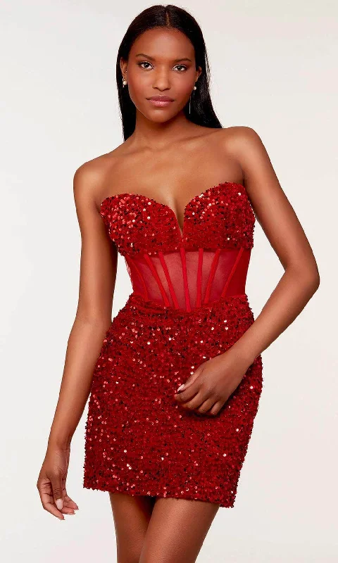 flowy party dressesAlyce Paris 4792 - Sequin Sheath Homecoming Dress