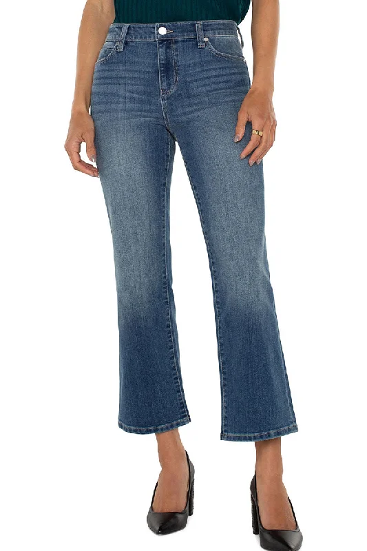 women's flare pantsLiverpool Hannah Wide Crop Flare in Forest Hill Wash