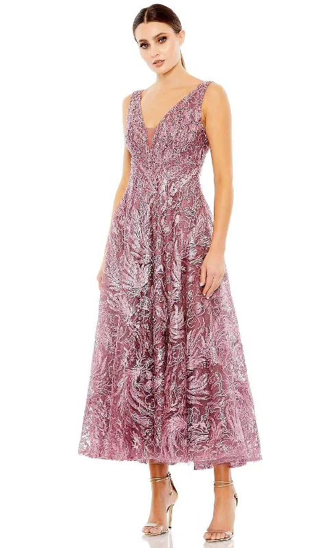 Sleeveless Dress In GeorgetteMac Duggal 20422 - Sleeveless Embroidered Floral Dress