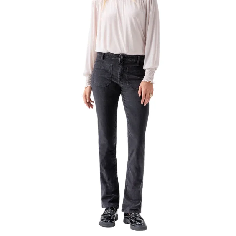 women's sustainable pantsCorduroy Marine Flare Pant (Obsidian)