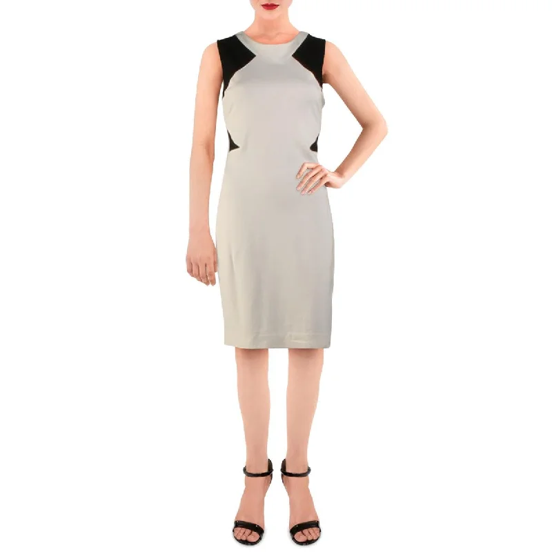 Sleeveless Dress In CottonAmanda + Chelsea Womens Colorblock Sleeveless Sheath Dress