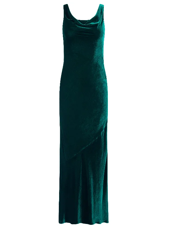 maxi dresses for plus-size bridesAsher Long Dress in Racing Green