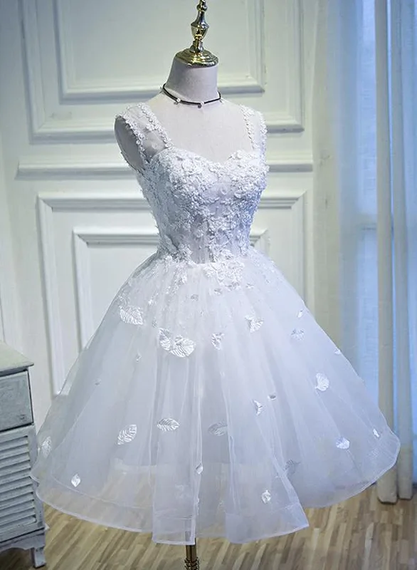 prom dress color trendsWhite lace tulle long prom dress cocktail dress gh886