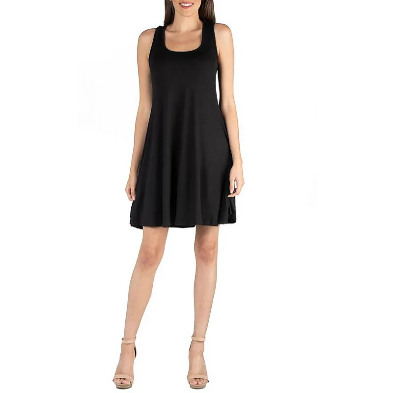 Sleeveless Dress In Chiffon24seven Comfort Apparel Womens Knit Sleeveless Slip Dress