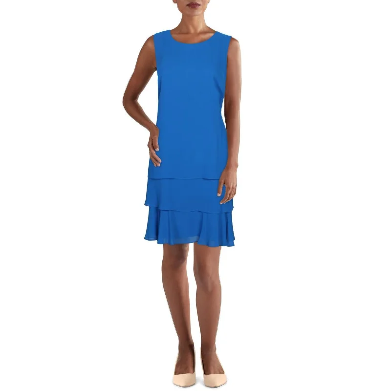 Sleeveless Dress With Lace-Up BackLauren Ralph Lauren Womens Tiered Sleeveless Tunic Dress