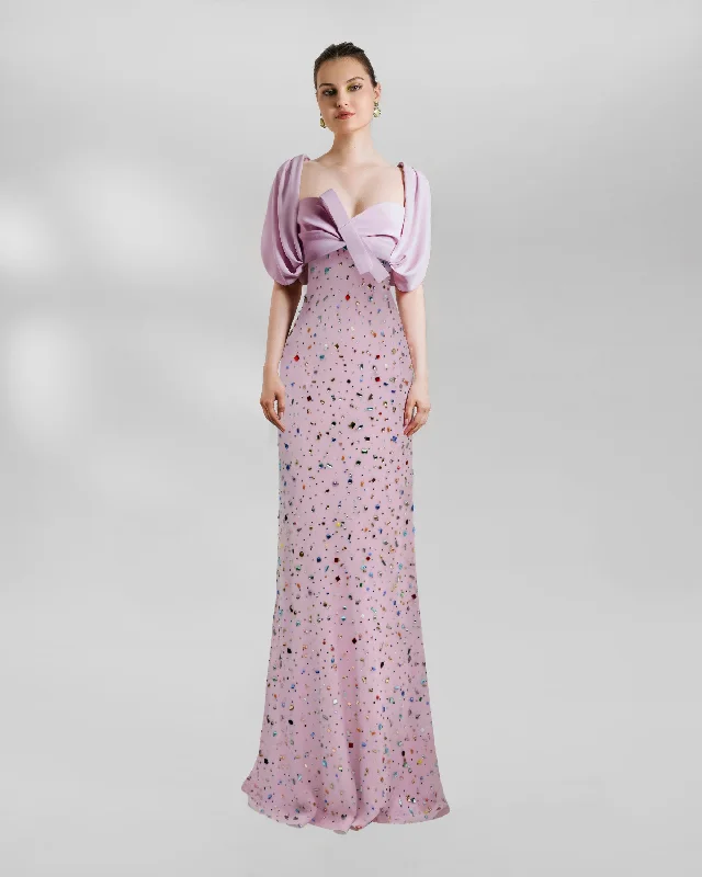 maxi dresses with adjustable strapsPink Long Dress