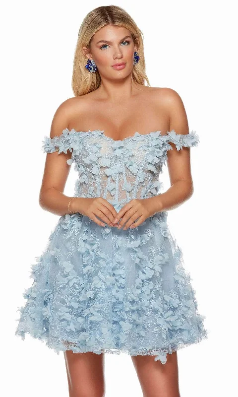 bodycon party dressesAlyce Paris 3172 - Off Shoulder Corset Homecoming Dress