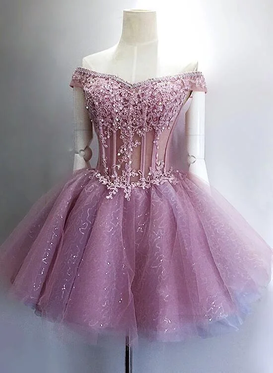 mother-of-the-bride party dressesUnique Lace Beaded Cute Homecoming Dresses, Gorgeous Stunning Short Homecoming Dress gh899