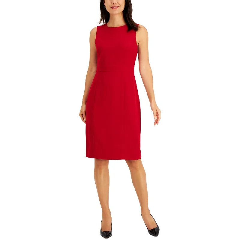 Sleeveless Dress With ZippersKasper Womens Petites Sleeveless Above Knee Sheath Dress