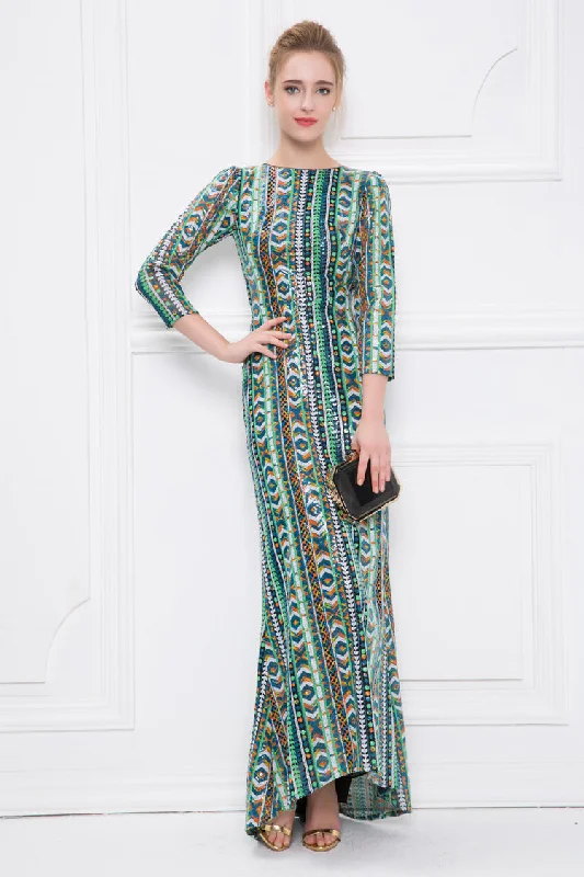 bohemian maxi dressesAudry Backless High-low Long Dress