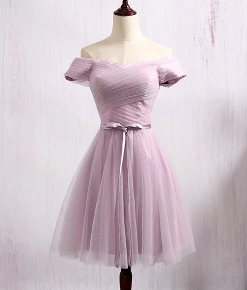 prom dresses with beaded accentsLovely Lavender Tulle Sweetheart Short Prom Dress, Homecoming Dress For Sale gh409