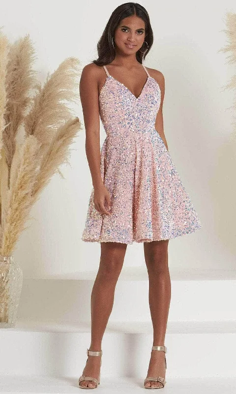 cotton party dressesTiffany Homecoming 27350 - Sleeveless V-Neck Cocktail Dress