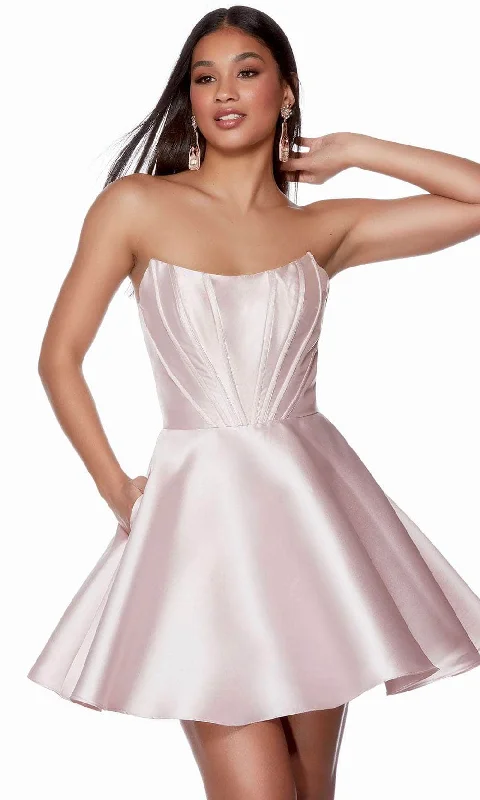 short party dressesAlyce Paris 3134 - Corset A-Line Homecoming Dress