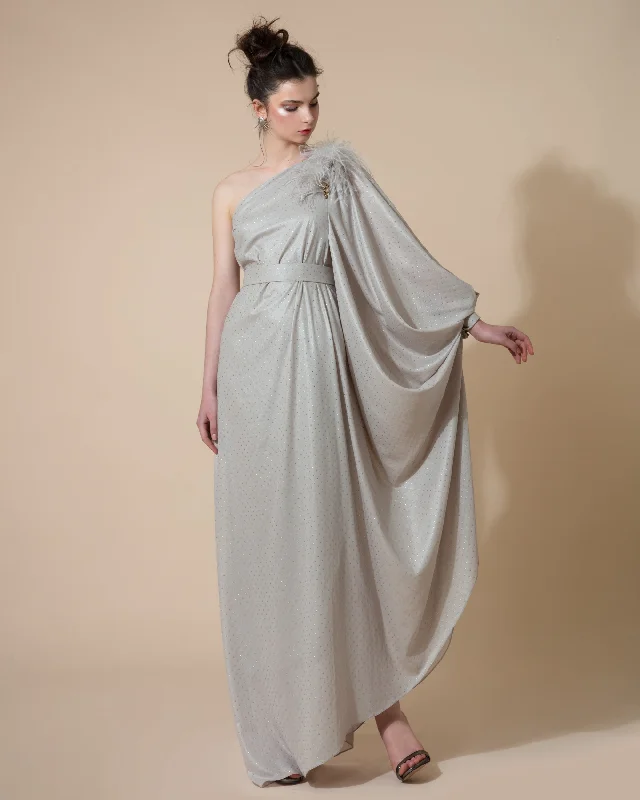 maxi dresses for weddingsOne Shoulder Long Dress