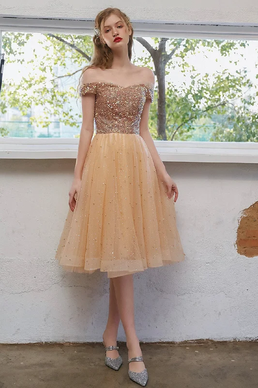 prom dresses with built-in petticoatsCute tulle beads short prom dress homecoming dress  8724