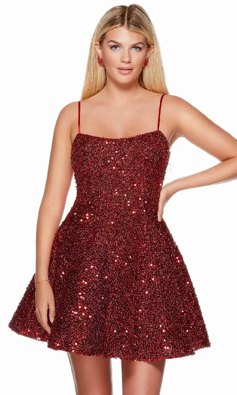 plus-size party dressesAlyce Paris 3116 - Spaghetti Strap Sweetheart Homecoming Dress