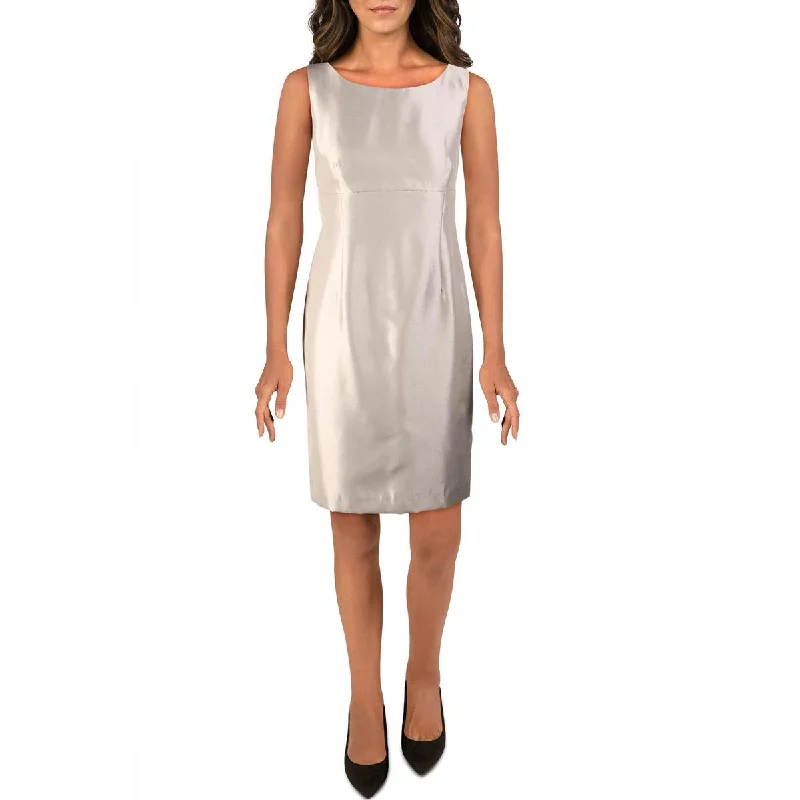 Sleeveless Dress High-LowLe Suit Womens Petites Shantung Sleeveless Wear to Work Dress