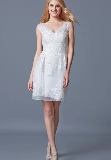 Sleeveless Dress FlaredElegant Sleeveless A-line Short Lace Dress With Pleats