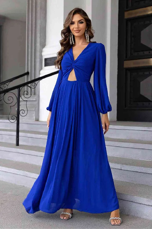 Fabulous Long Sleeves DressTwist Front Cutout Long Sleeve Dress