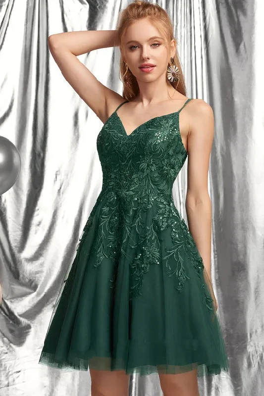 clubwear party dressesEmerald Green 8th Grade Lace Dance Dress Homecoming Dress gh814