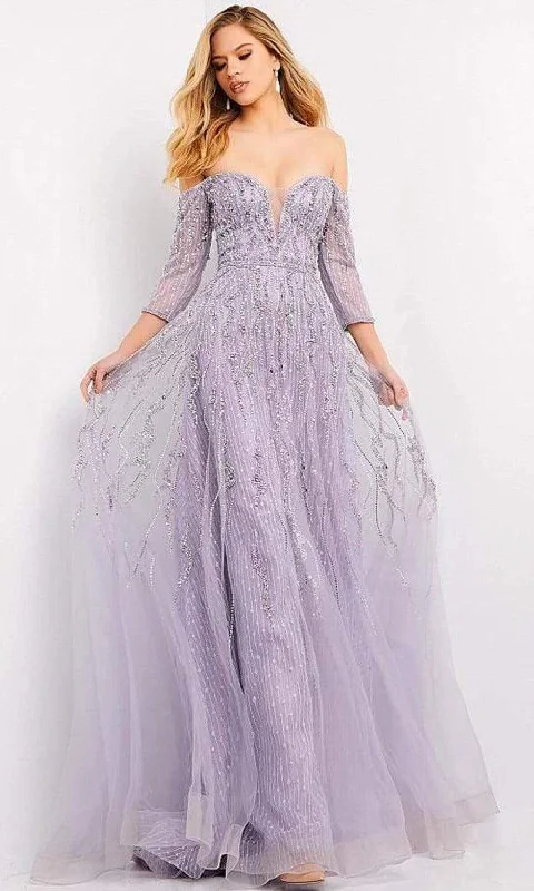 Formal Dress for Historical ReenactmentsJovani - 04632 Enchanting Beaded Off Shoulder Gown