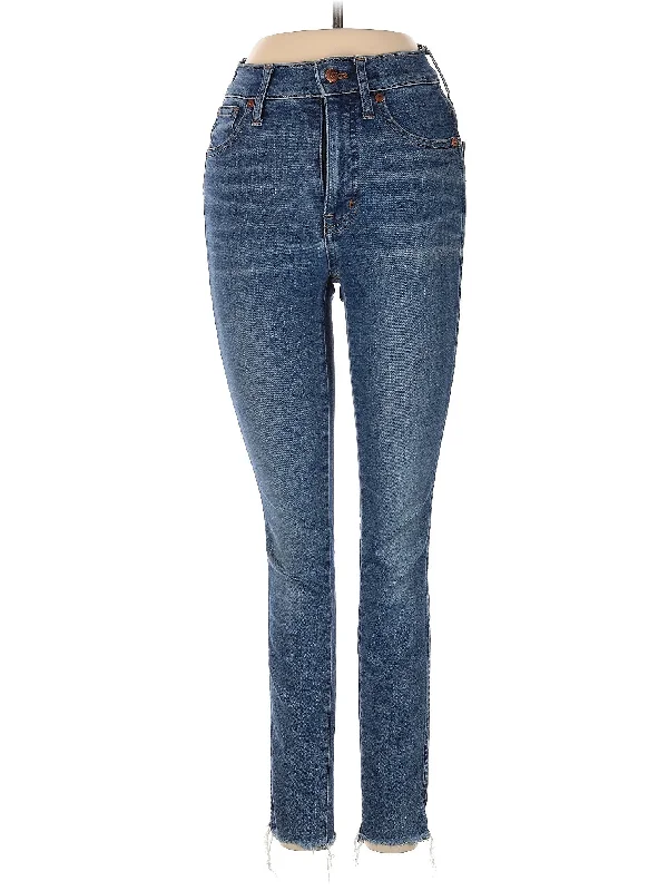 women's denim jeans with elastaneMid-Rise Skinny Jeans in Medium Wash