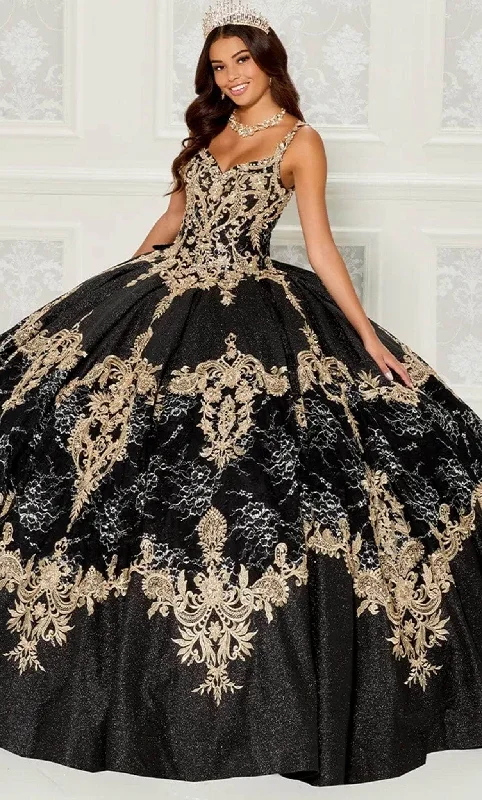 Formal Dress for Art GalleriesPrincesa by Ariana Vara PR30085 - Gold Embroidered Ballgown