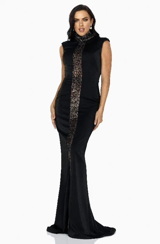 Formal Dress for Humanitarian AwardsTerani Couture - 2011E2046 Beaded High Neck Sheath Gown