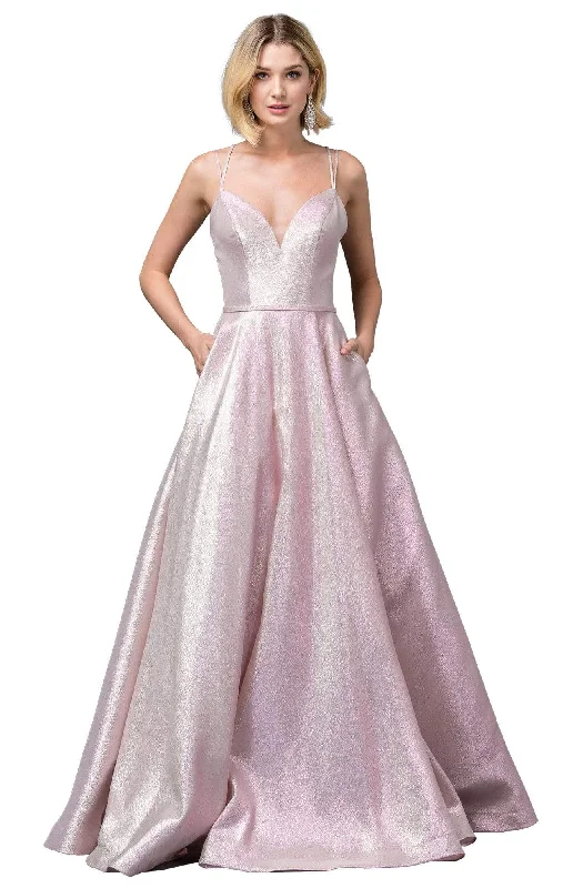 Formal Dress for GraduationsDancing Queen - 2859 Sleeveless Deep V-neck Ballgown