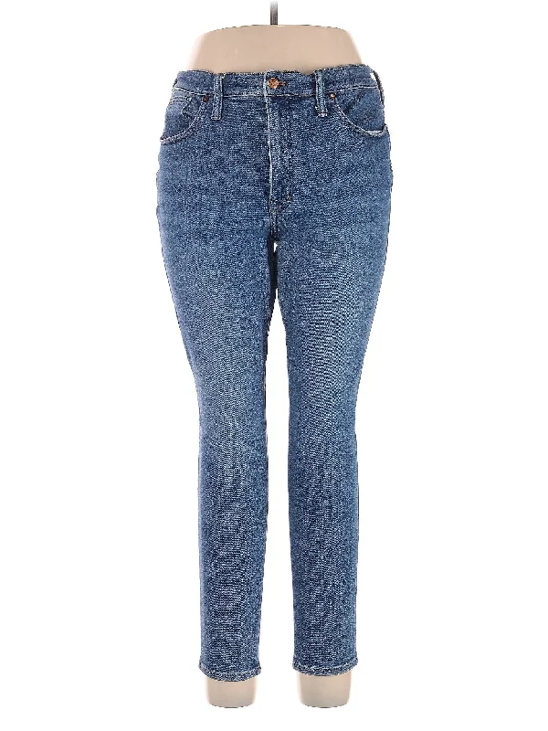 women's blue denim jeansHigh-Rise Skinny Jeans in Medium Wash