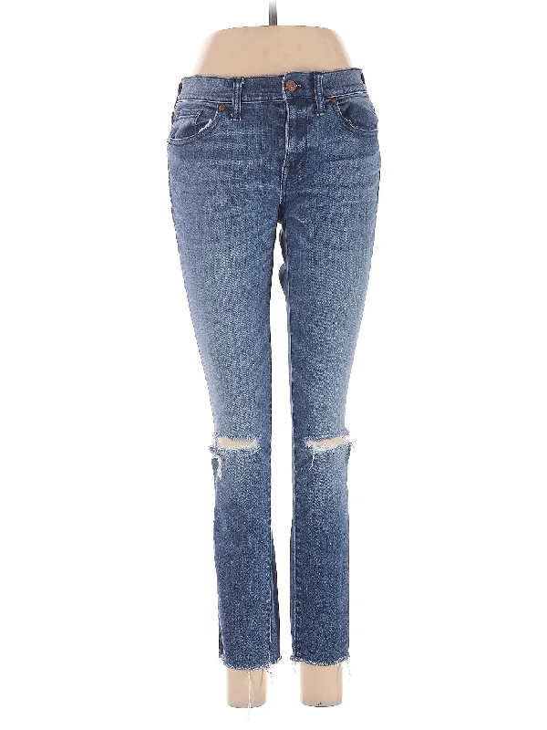 women's denim jeans with spandexMid-Rise Skinny Jeans