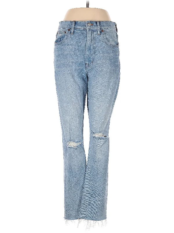 women's denim jeans with rhinestonesHigh-Rise Bootleg Jeans