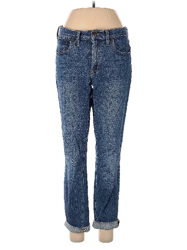 women's denim jeans for partiesMid-Rise Straight-leg Jeans in Medium Wash