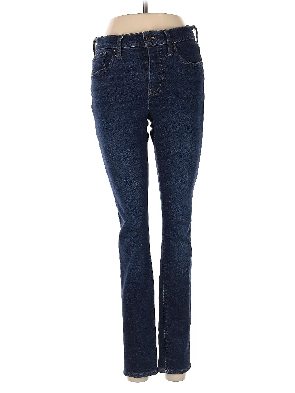 women's ankle-length denim jeansMid-Rise Straight-leg Jeans in Dark Wash