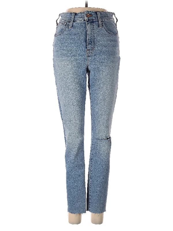 women's denim jeans with pocketsHigh-Rise Straight-leg Jeans in Light Wash