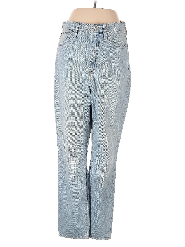 women's acid-washed denim jeansHigh-Rise Wide-leg Jeans in Light Wash