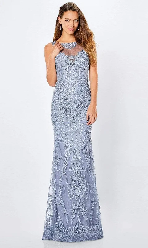 Formal Dress for Formal DancesMontage by Mon Cheri - 221971 Jewel Neck Embroidered Sheath Gown