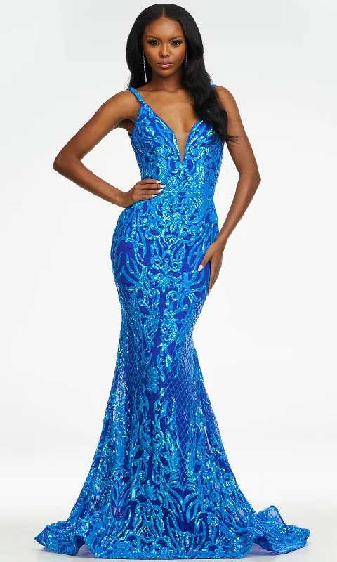 Formal Dress for Semi-Formal EventsAshley Lauren - 11113 Sequin Motif Long Gown