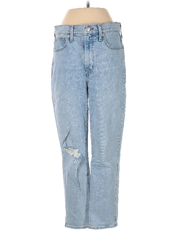 women's denim jeans with ripped kneesMid-Rise Boyjeans Jeans in Light Wash