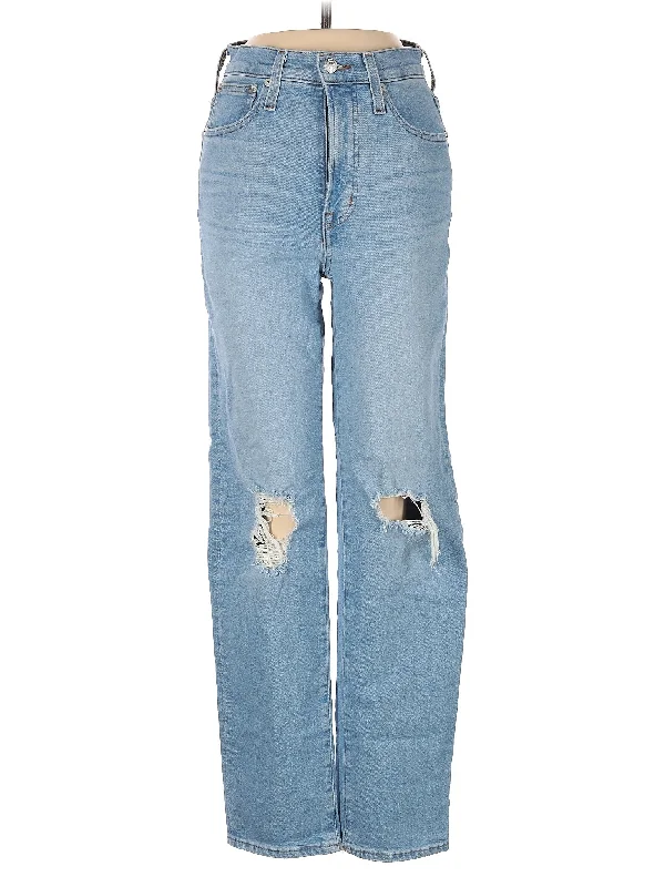 women's denim jeans with embroidered back pocketsHigh-Rise Bootleg Jeans