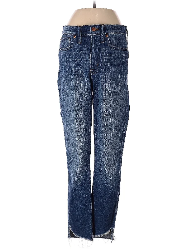 women's denim jeans for apple-shaped bodiesMid-Rise Straight-leg Jeans in Medium Wash