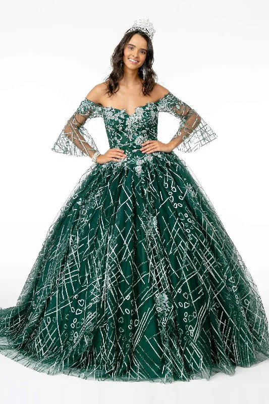 Formal Dress for Golden GlobesElizabeth K - GL2911 Glitter Off-Shoulder Ballgown