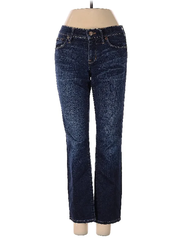 women's denim jeans for smart casualLow-Rise Bootleg Jeans in Dark Wash